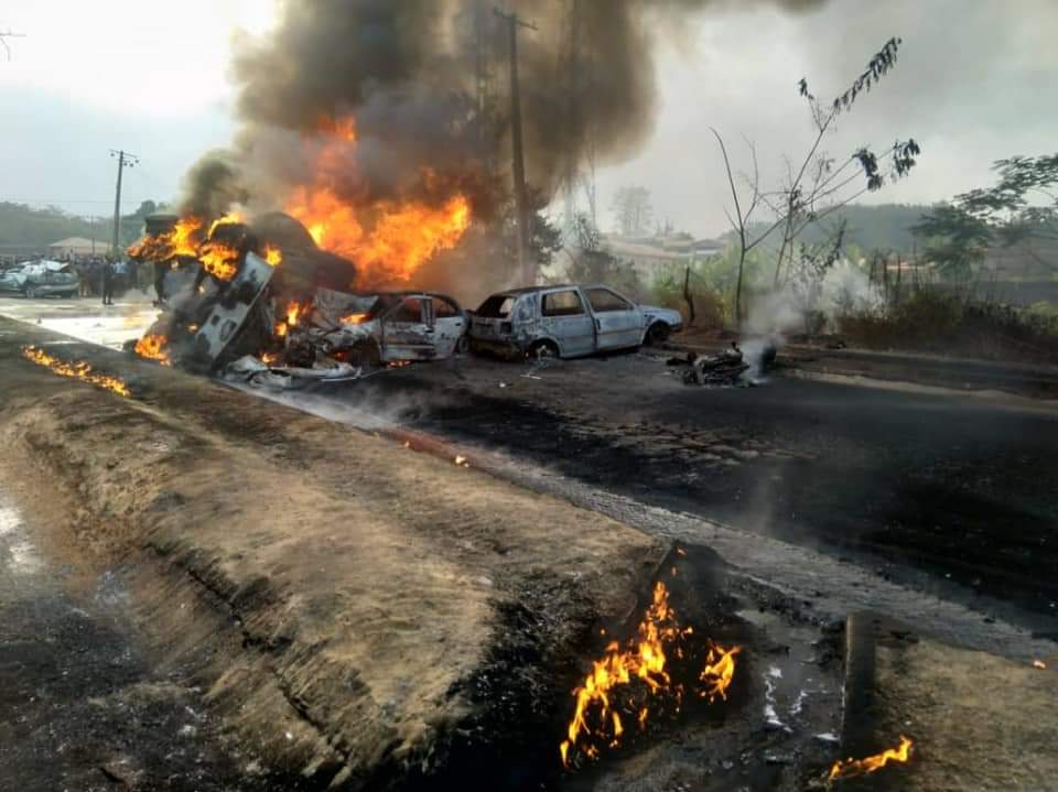 Fuel Tanker Explosion In Abeokuta, Three confirmed dead.